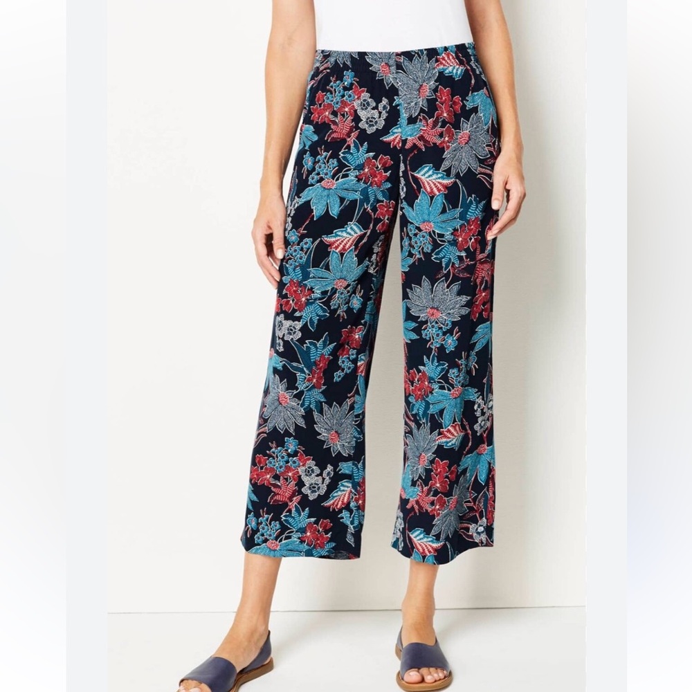 Linen J. Jill Sarasa Tropical Full-Leg pants XL NWT $99 MSRP